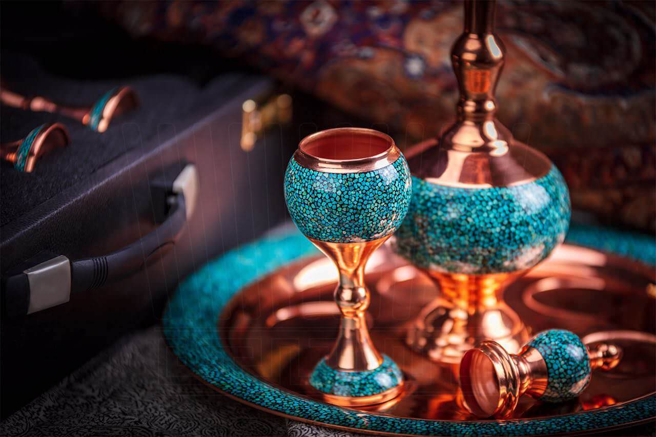 Turquoise inlay handicraft