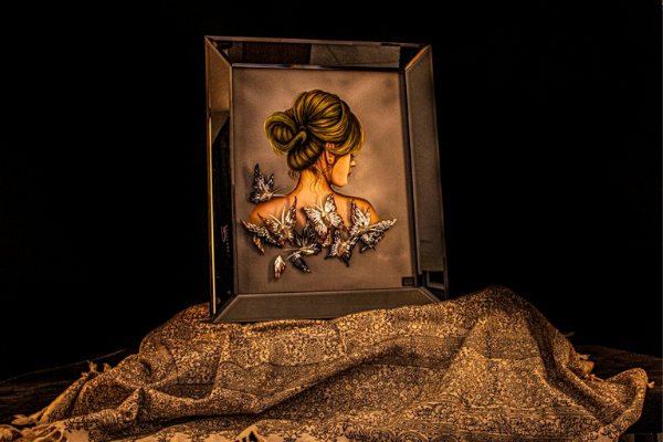 Inlay Mirror - Gold Girl 