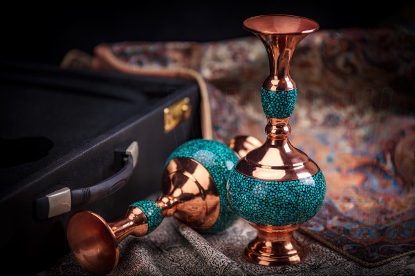 Turquoise Gilasy Vase