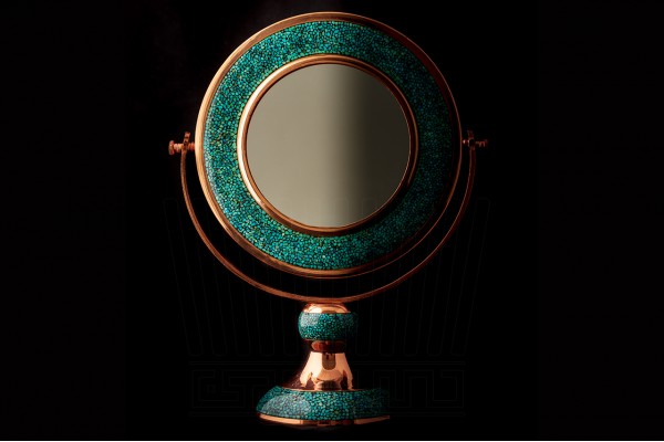 Turquoise Mirror and candlelight