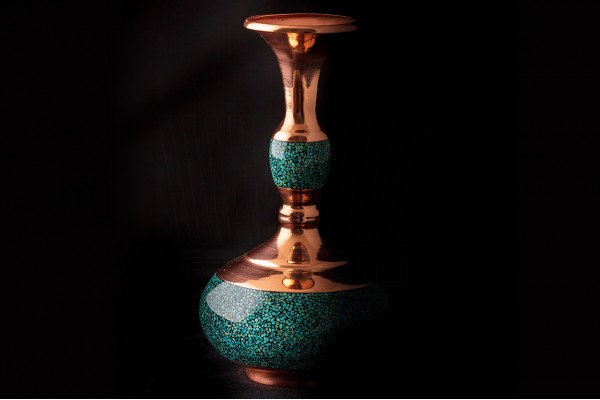 Turquoise Turnip Vase