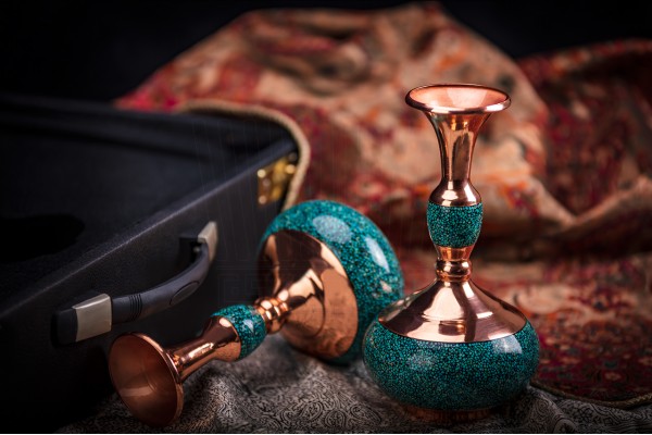 Turquoise Turnip Vase